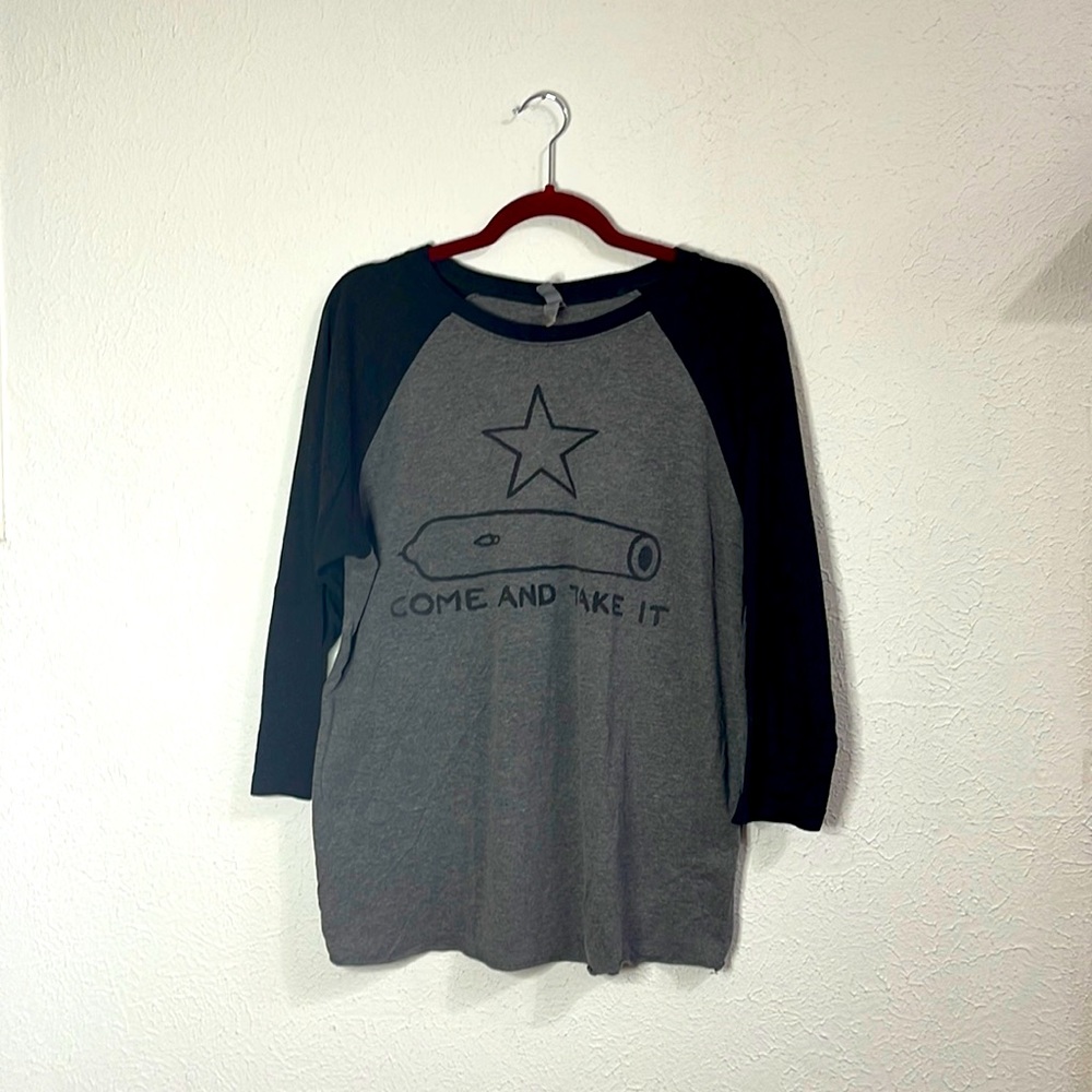 Texas come and take it canon shirt gray size large